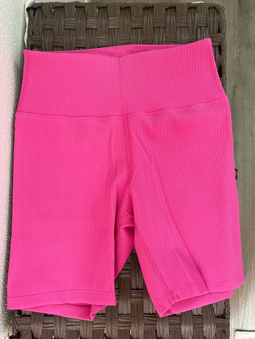 ZYIA Bright Hot Pink Ribbed Athletic Shorts